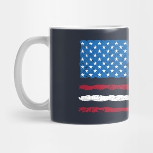 Patriotic Red White Blue USA Flag Fighter Jets Mug